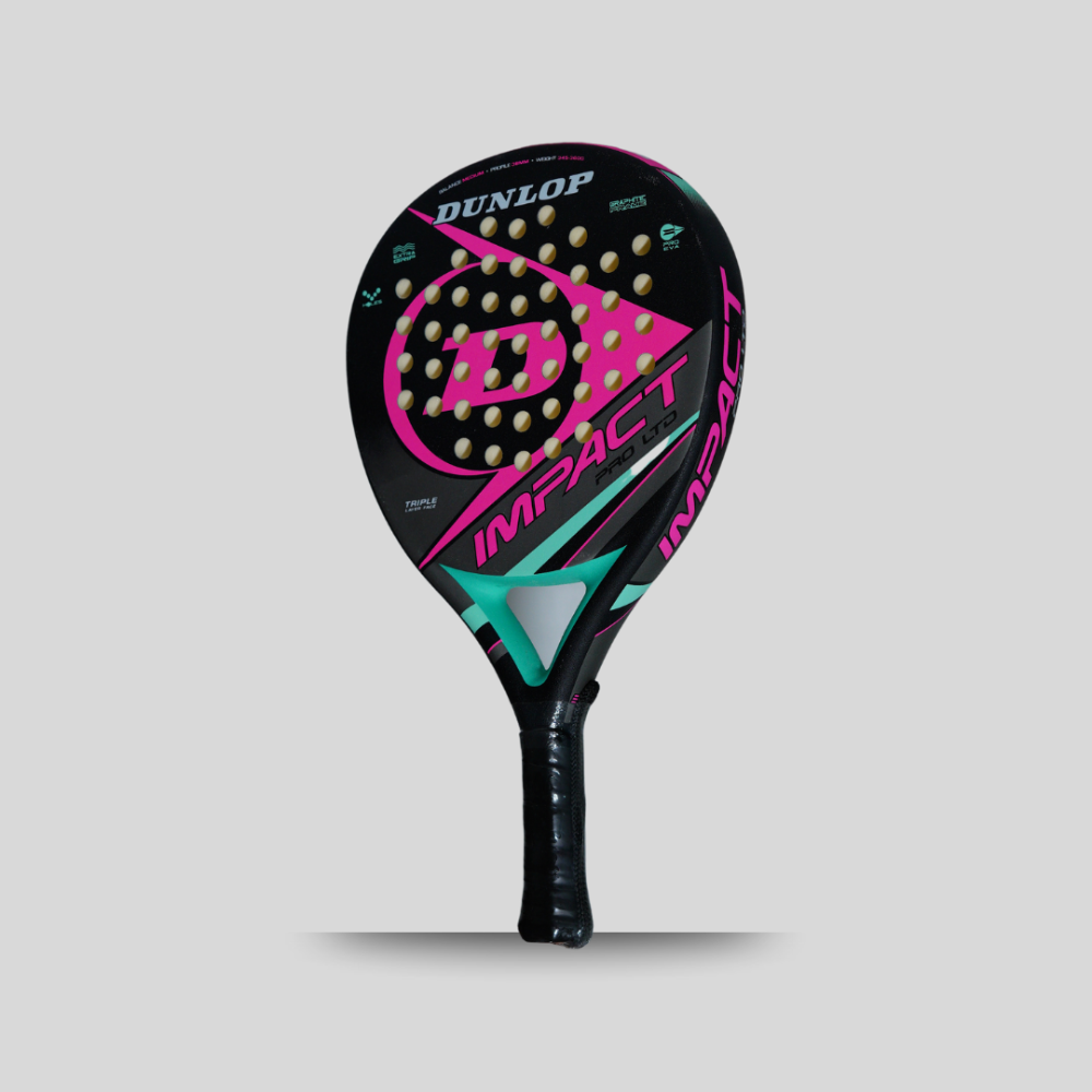 DUNLOP IMPACT CARBON AND FIBER GLASS PRO LTD PADEL RACKET