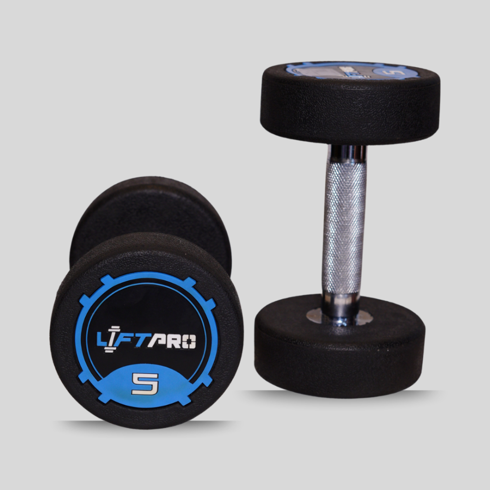 Liftpro Iron Rubber Dumbbells Pair 5 KG
