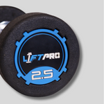 LIFTPRO IRON RUBBER DUMBBELLS PAIR 2.5 KG