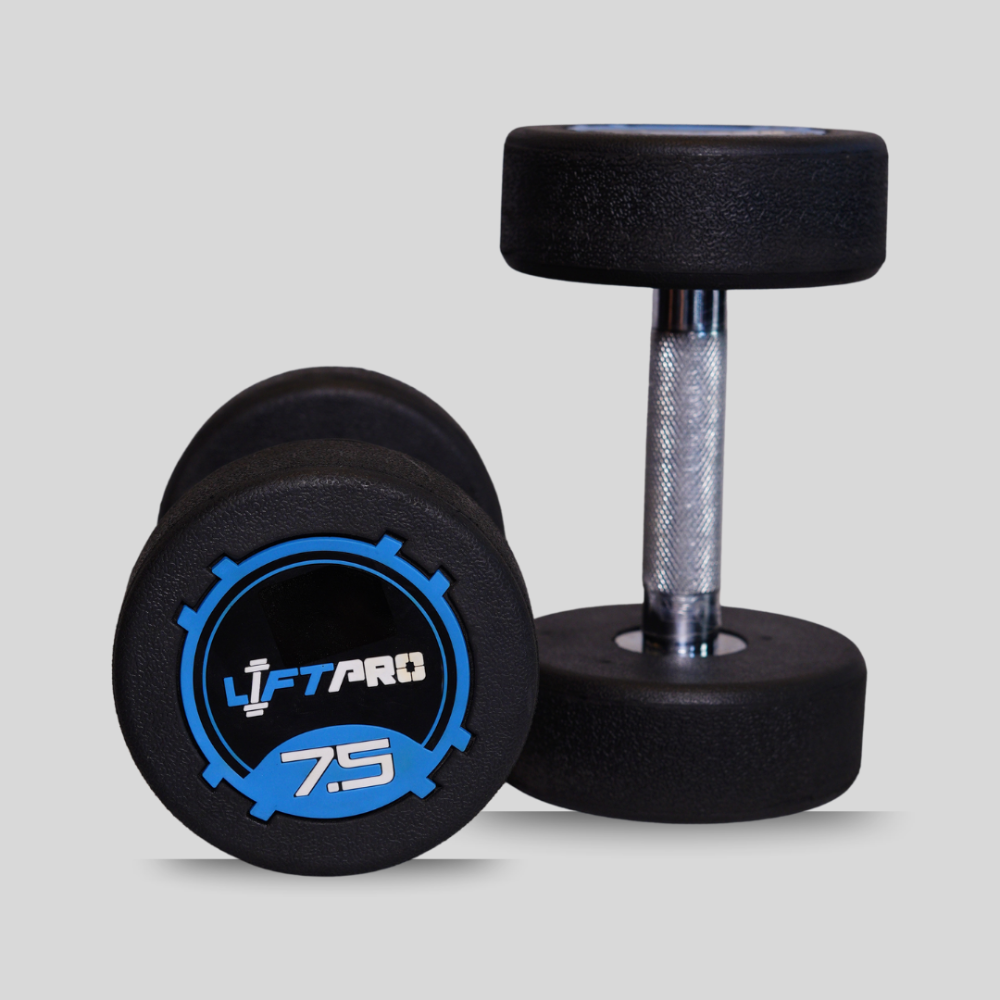 Liftpro Iron Rubber Dumbbells Pair 7.5 KG