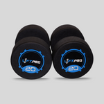 LIFTPRO IRON RUBBER DUMBBELLS PAIR 20 KG