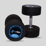 LIFTPRO IRON RUBBER DUMBBELLS PAIR 20 KG