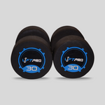 Liftpro Iron Rubber Dumbbells Pair 30 KG