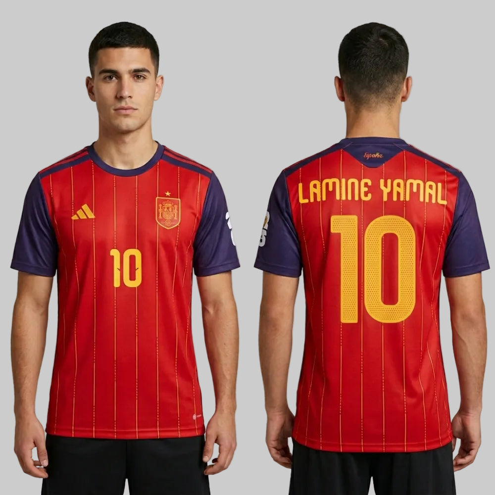 Adidas Spain Lamine Yamal Football Shirt World Cup 2026 Jersey | Buy Match Ball Jersey
