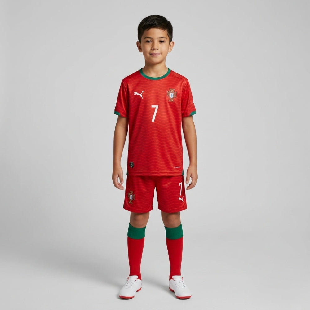 Puma Portugal Ronaldo Football Kit World Cup 2026 | Buy CR7 Kids Kit