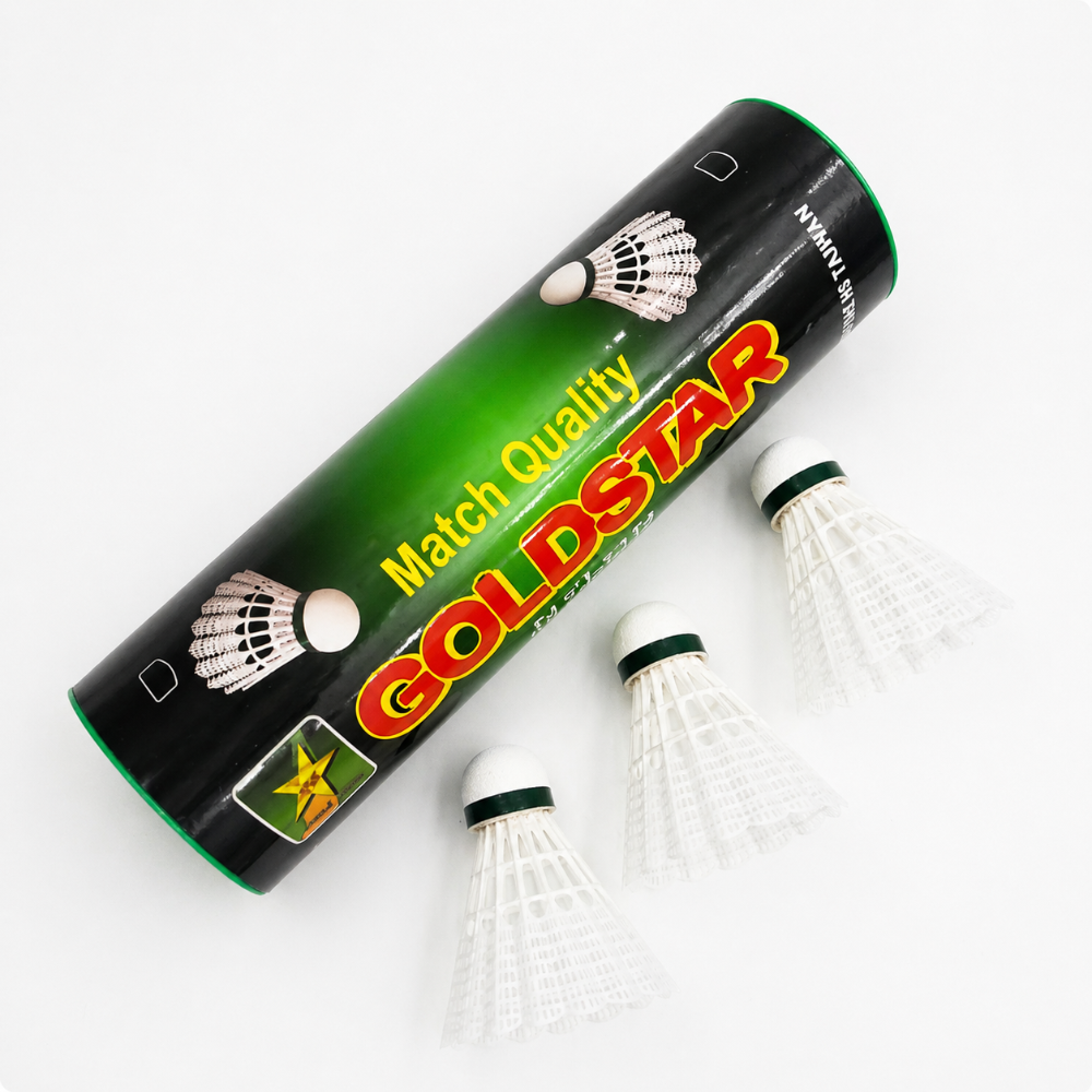 Goldstar Badminton Shuttle Plastic White (Pack-6)