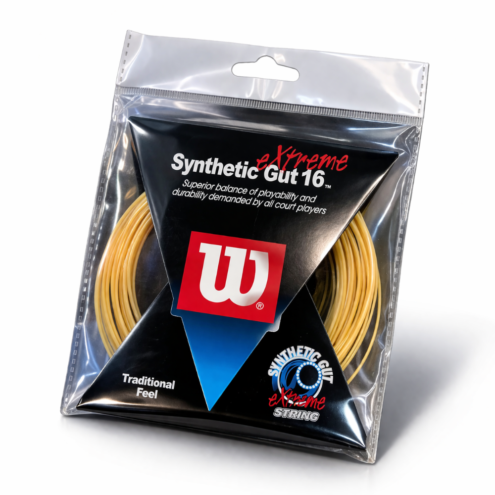 WILSON SYNTHETIC LONG TENNIS RACKET EXTREME GUT 16