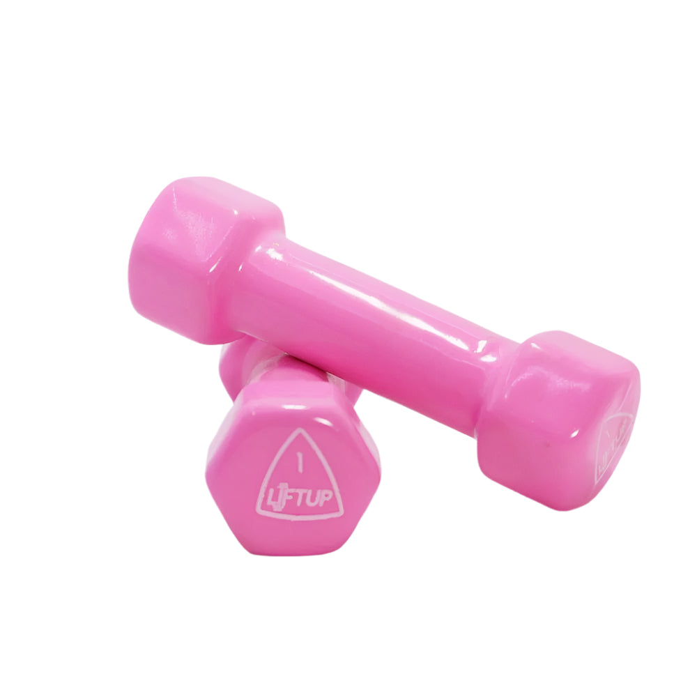LIFTUP VINYL WEIGHT LIFTING DUMBBELLS PAIR 1 KG