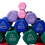 LIFTUP VINYL WEIGHT LIFTING DUMBBELLS PAIR 2 KG