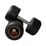 LIFTUP RUBBER WEIGHT LIFTING DUMBBELLS PAIR 8 KG