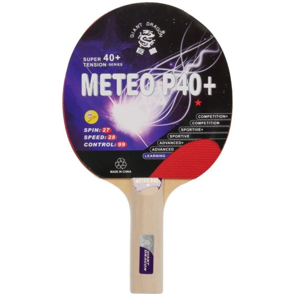 GIANT DRAGON SUPER TENSION MATEO P-40 + SERIES TABLE TENNIS RACKET