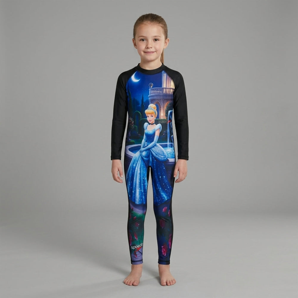 Speedo Kids Cinderella Swimming Suit L967 | Lycra Full Body Swimwear for Girls