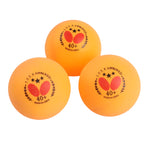 BUTTERFLY ITTF Approved 3-Star 40+ TABLE TENNIS BALLS (3-PACK, ORANGE)