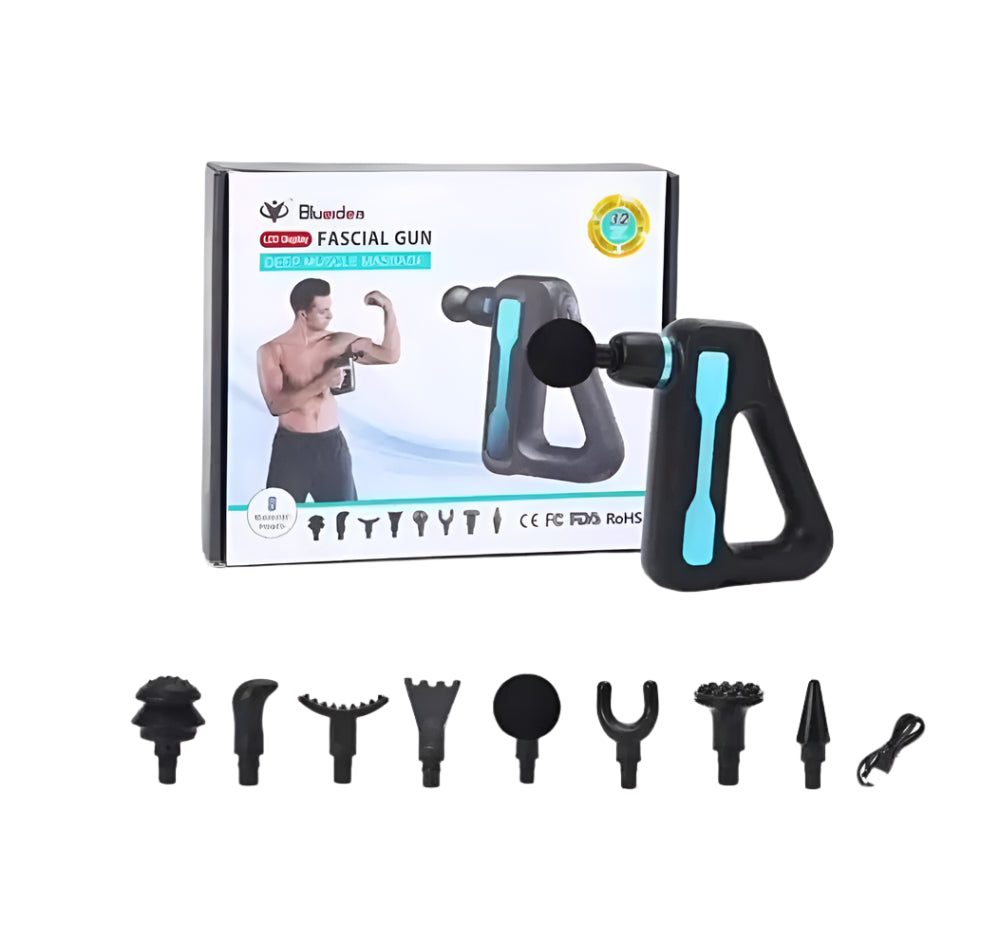 BLUE IDEA LCD DISPLAY FASCIAL GUN DEEP MUSCLE MASSAGE BLD-888