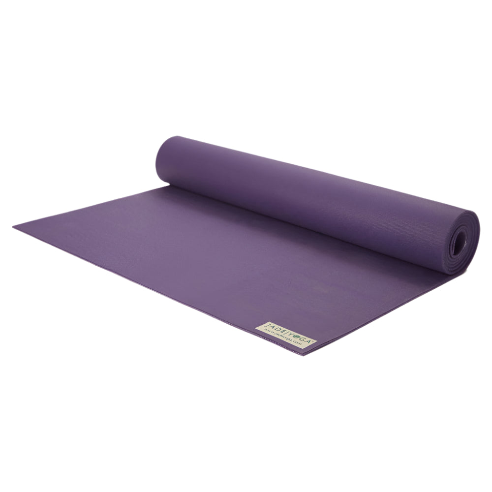 JADE GYM FITNESS YOGA MAT NATURAL RUBBER TRAVEL PURPLE 1/8*68 4MM