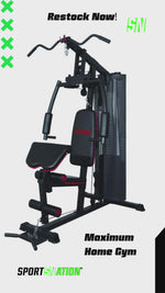 MAXIMUM HOME GYM FITNESS FULL BODY WORKOUT 125-LBS