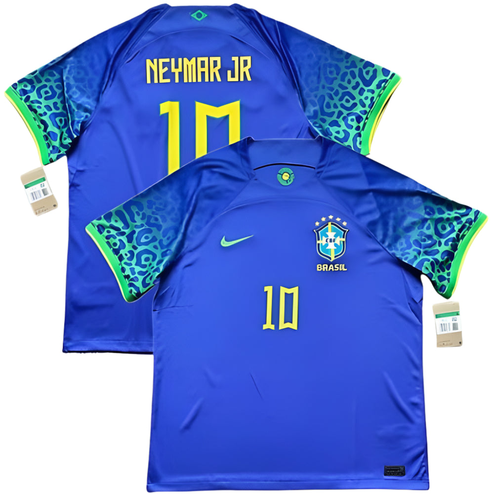 NIKE BRAZIL NEYMAR AWAY JERSEY FOOTBALL KIT KIDS 2022-2023