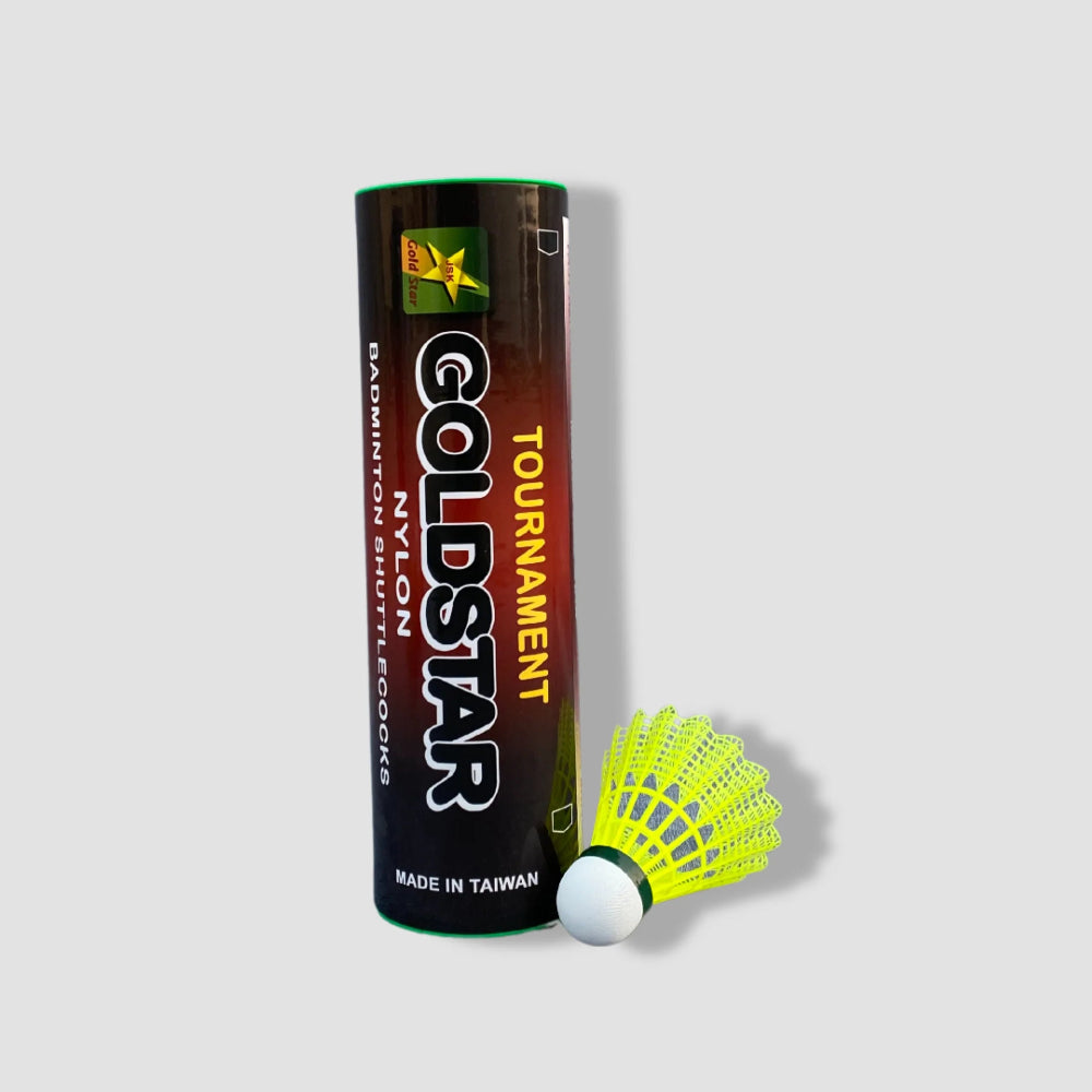 Goldstar Badminton Shuttle Plastic Golden (Pack-6)